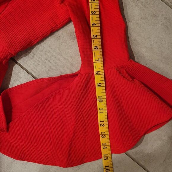 J.O.A. Red Bell Sleeve Off The Shoulder Dress size XS - Picture 9 of 9